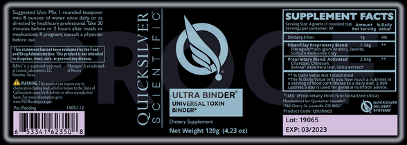 Ultra Binder Universal Toxin Binder - Clinical Nutrients