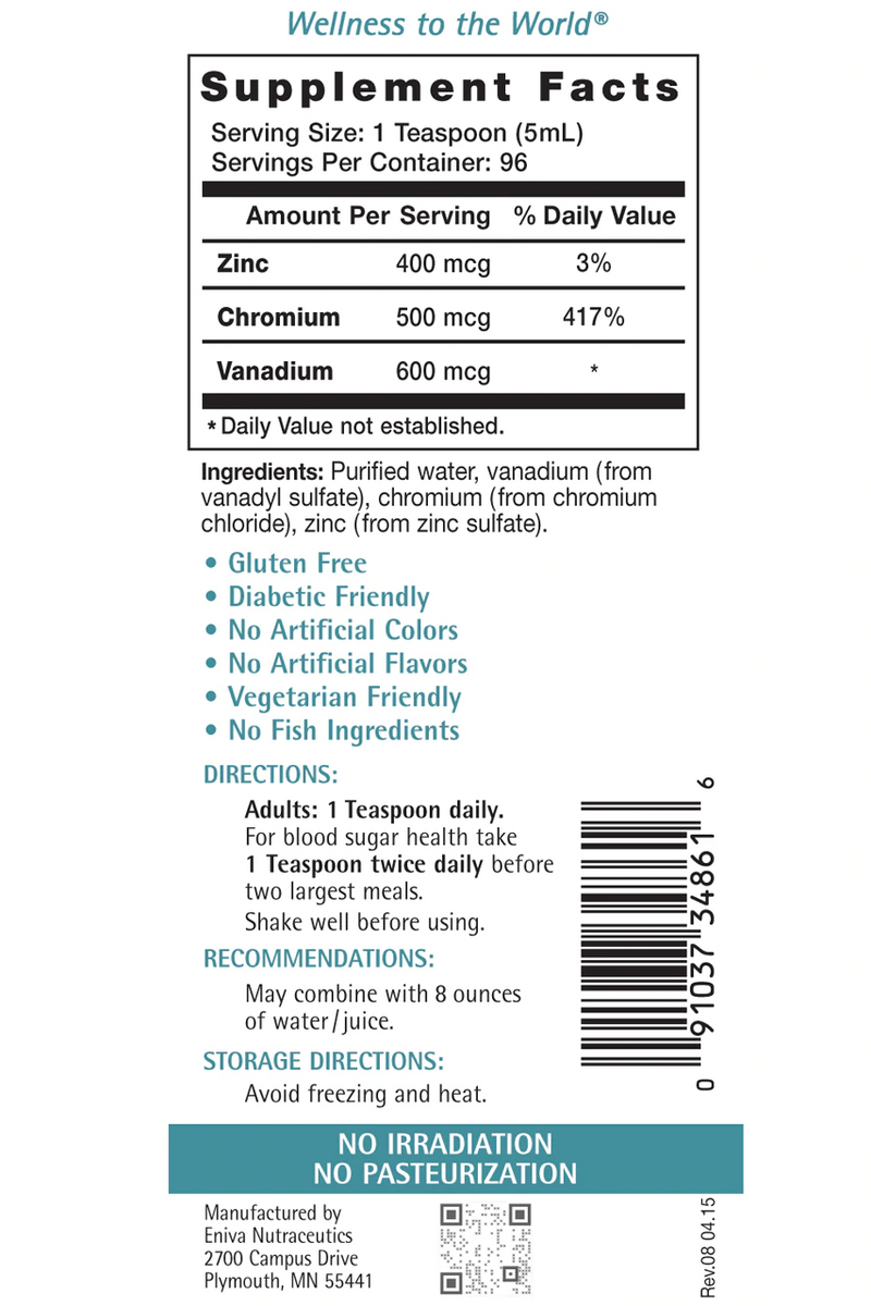 VanChroZin Minerals Liquid Concentrate (16 oz) - Clinical Nutrients