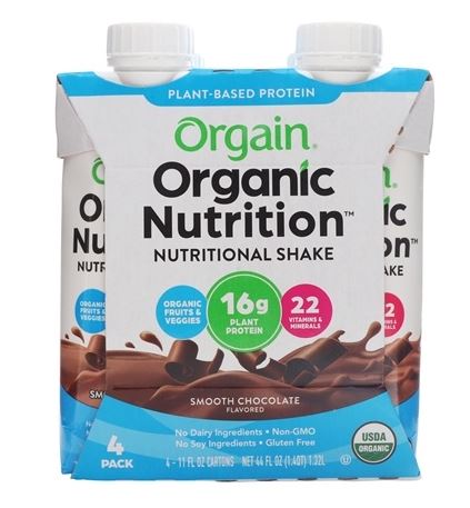 Vegan Organic Nutrition Shake Smooth Chocolate 4 Pack - Clinical Nutrients