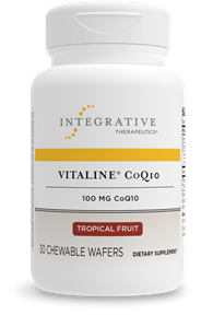 Vitaline CoQ10 100 mg - Tropical Fruit Flavored 30 chew wafers - Clinical Nutrients