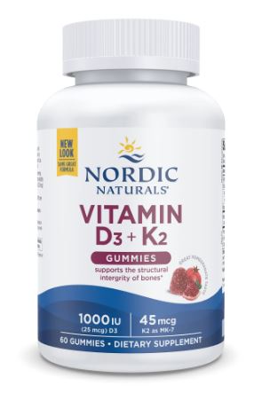 Vitamin D3+K2 Gummies Pomegranate 60 Gummies - Clinical Nutrients