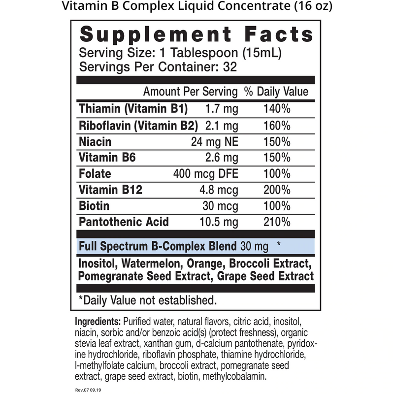 Vitamin B Complex Liquid Concentrate - Clinical Nutrients