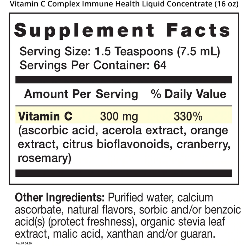 Vitamin C Complex Liquid Concentrate - Clinical Nutrients