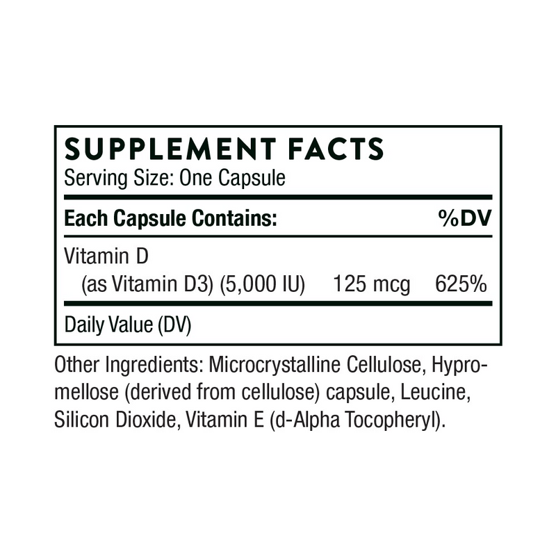 Vitamin D-5,000 60 CT - NSF certified for sport - Clinical Nutrients