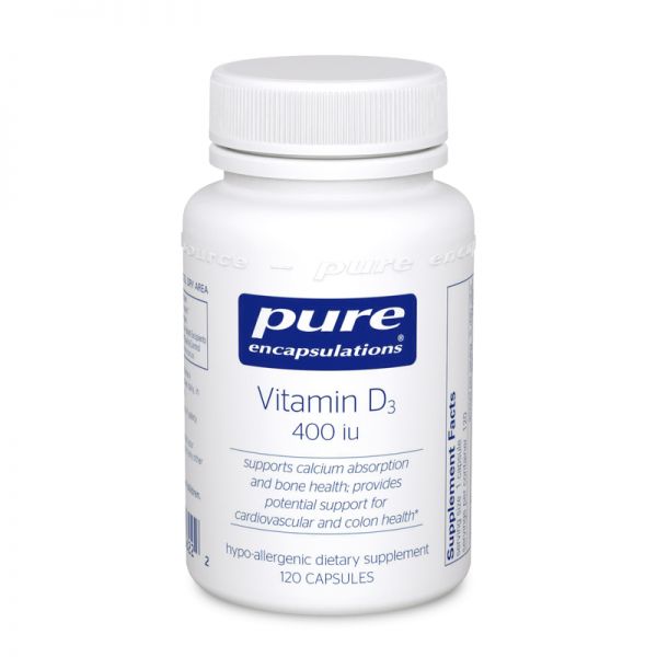 Vitamin D3 10 mcg 400 IU 120C - Clinical Nutrients