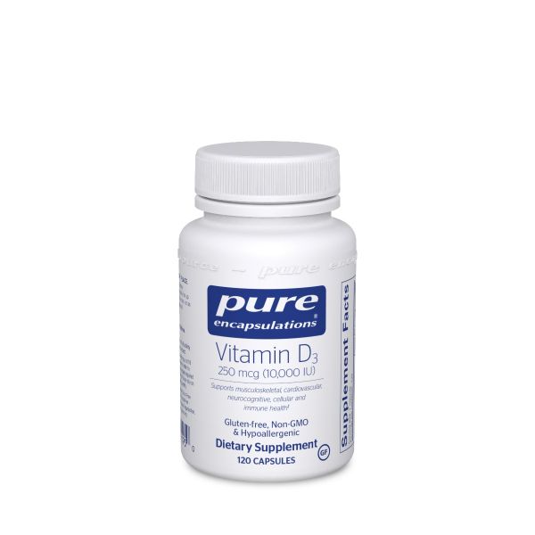 Vitamin D3 250 mcg 10000 IU 120C - Clinical Nutrients