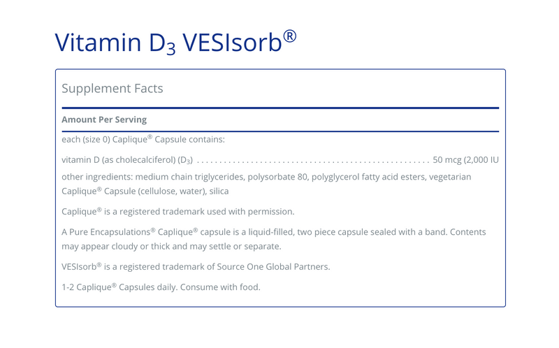 Vitamin D3 VESIsorb 60C - Clinical Nutrients