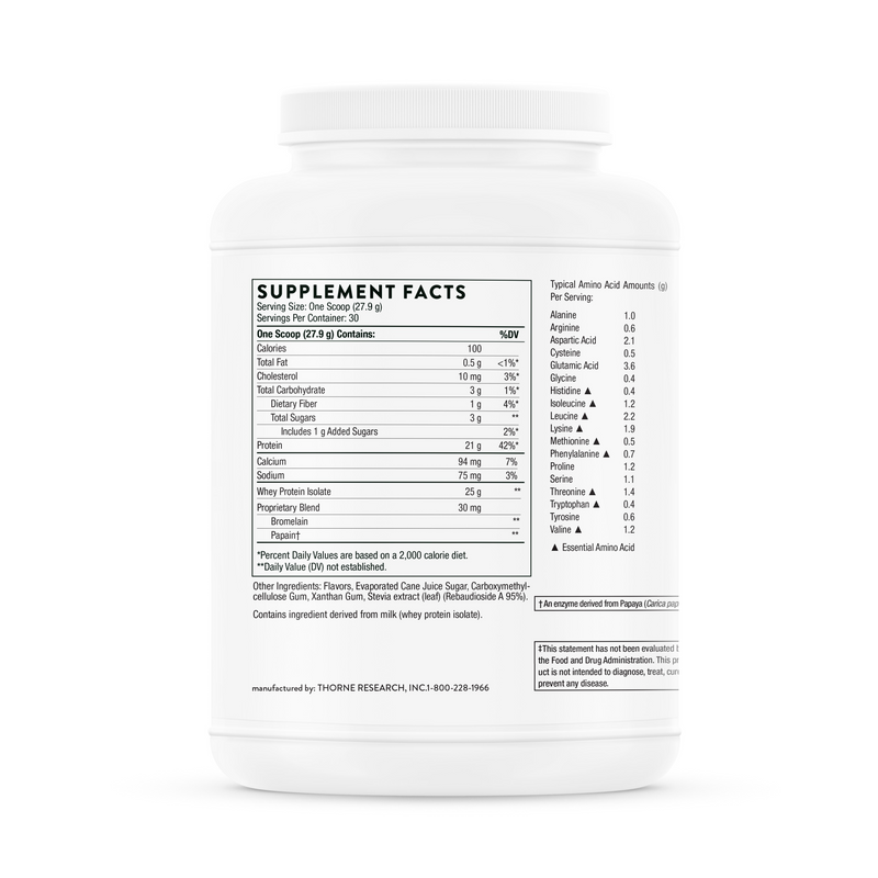 Whey Protein Isolate - Vanilla 29.5 oz (NSF certified for sport) - Clinical Nutrients