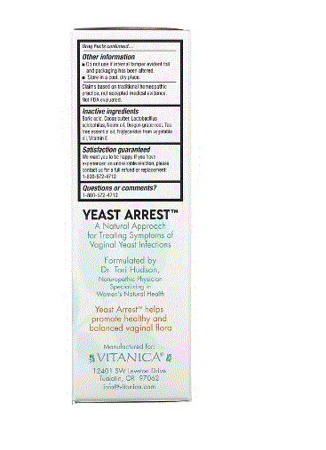 Yeast Arrest 28 Suppositories - Clinical Nutrients