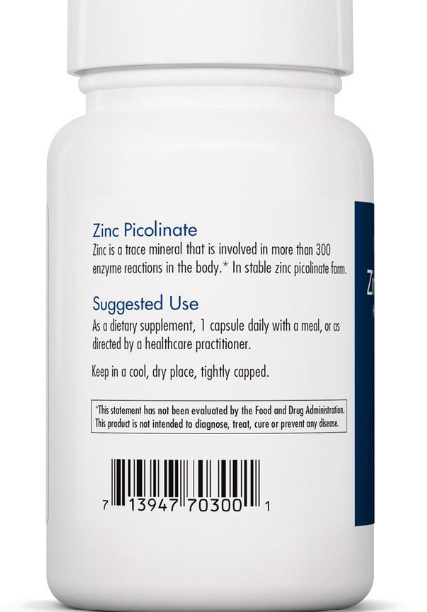 Zinc Picolinate 60 Vegetarian Caps - Clinical Nutrients