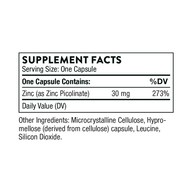 Zinc Picolinate 30 mg 180 CT - Clinical Nutrients