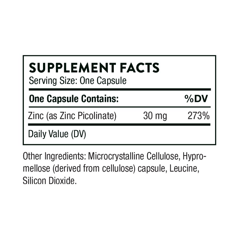 Zinc Picolinate 30 mg 60 CT - Clinical Nutrients