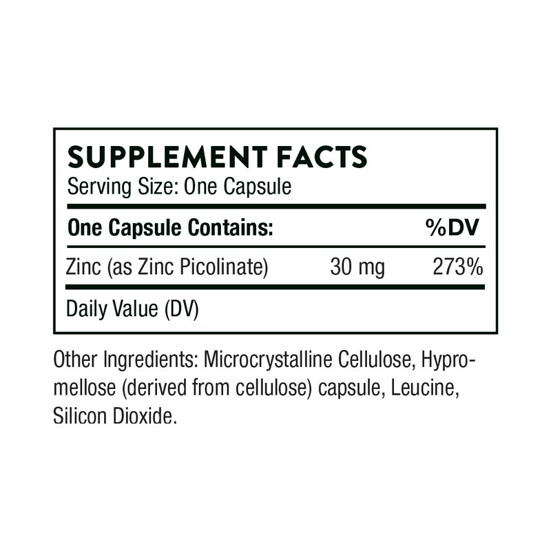 Zinc Picolinate 30 mg 60 CT (NSF certified for sport) - Clinical Nutrients